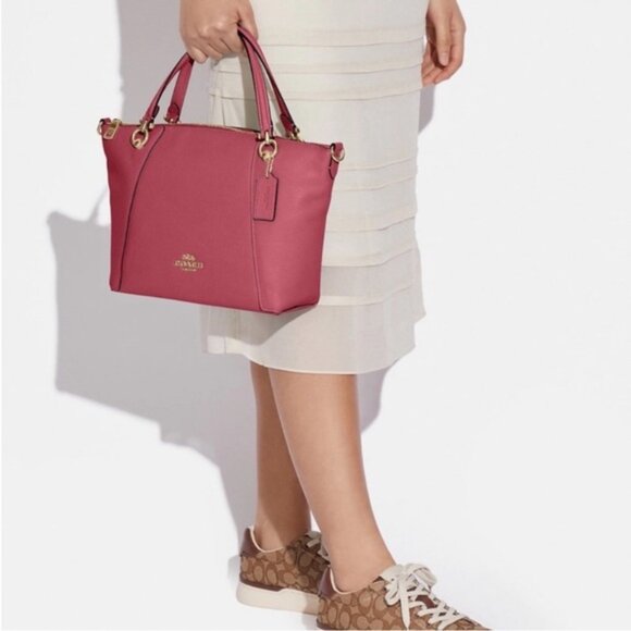 Coach Kacey Satchel Crossbody Bag Pink - Picture 3 of 12